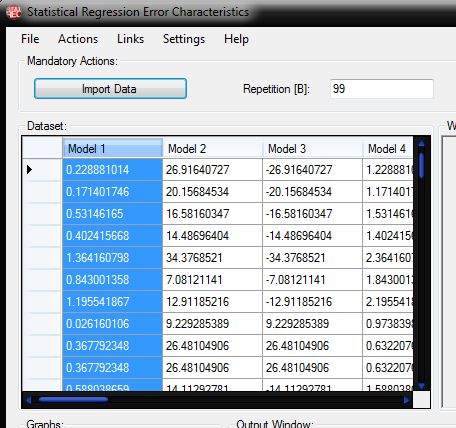 StatREC select dataset example